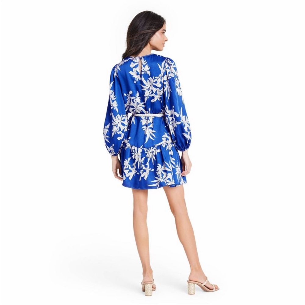 Floral Royal Blue rope belt dress- Alexis x Target